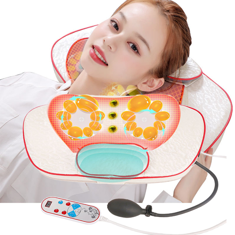 

Electric Neck Massager Infrared Physiotherapy Body Massage Pillow Magnetic Therapy Traction Pad For Cervical Spine Waist Protect