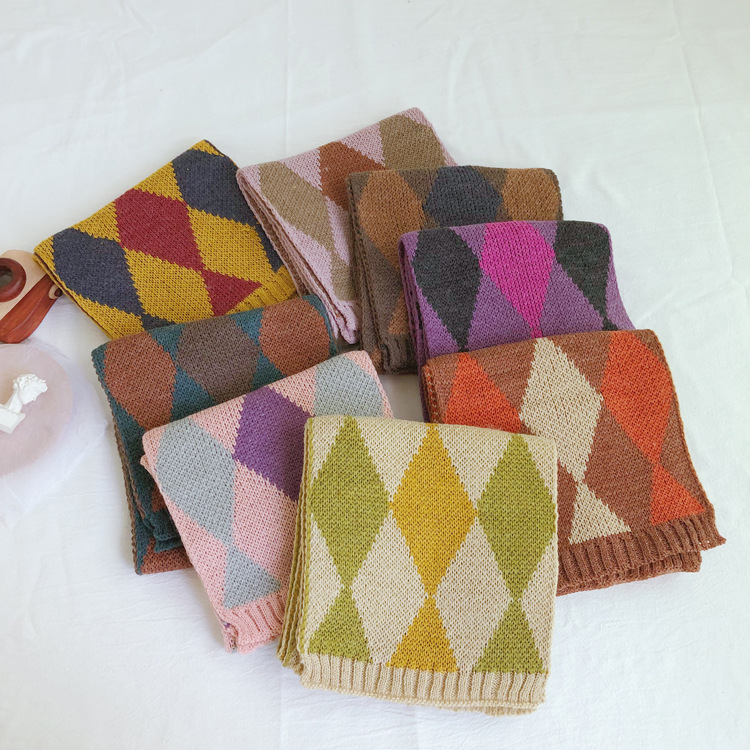 

knit kids shawls winter neck warm