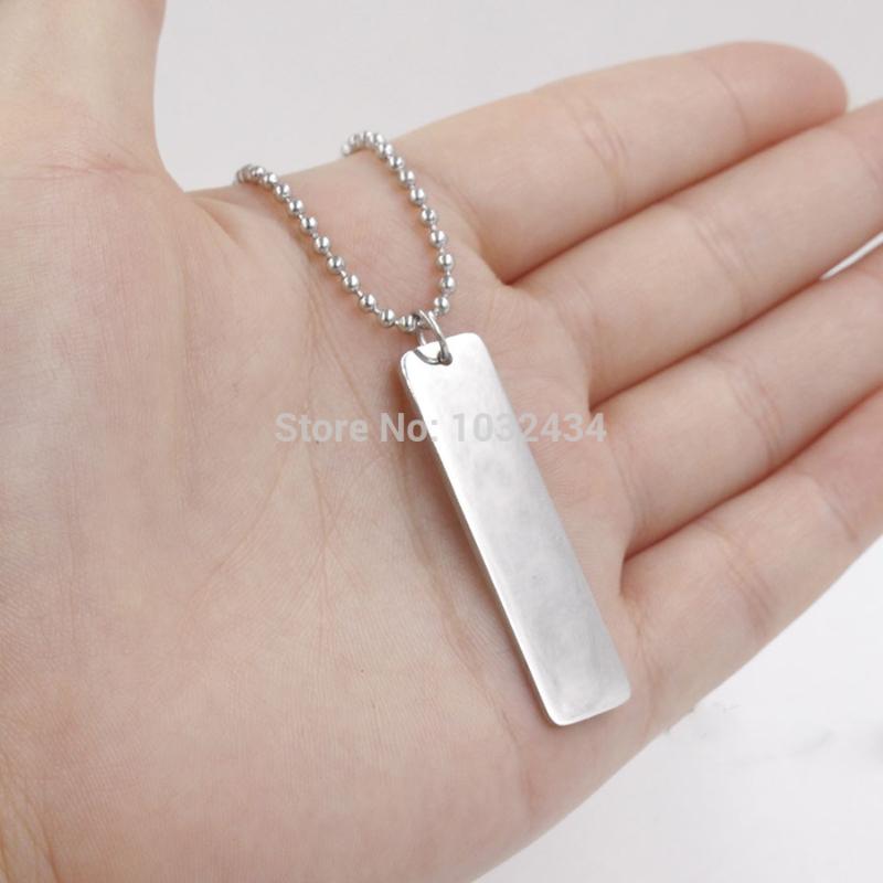 

100 pcs/lot Blank Mirror Polished DIY Stainless Steel Necklace Pendant Custom Laser Gifts Jewelry Accessories