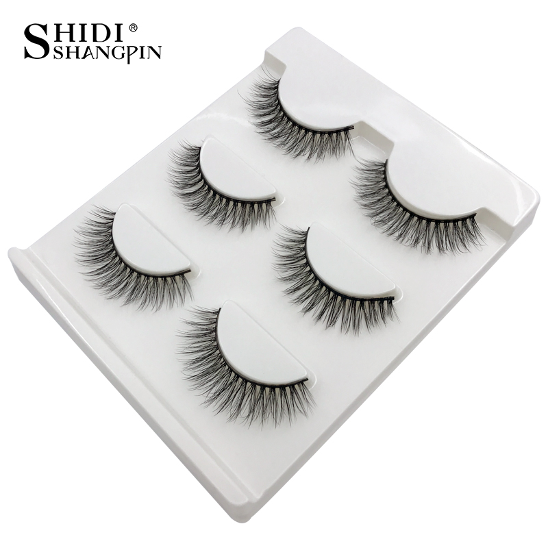 

SHIDISHANGPIN 3 Pairs 3D Mink Lashes Natural Eyelashes Hand Made 3d Eyelashes Beauty Thick Long Fake Eye Lashes Mink