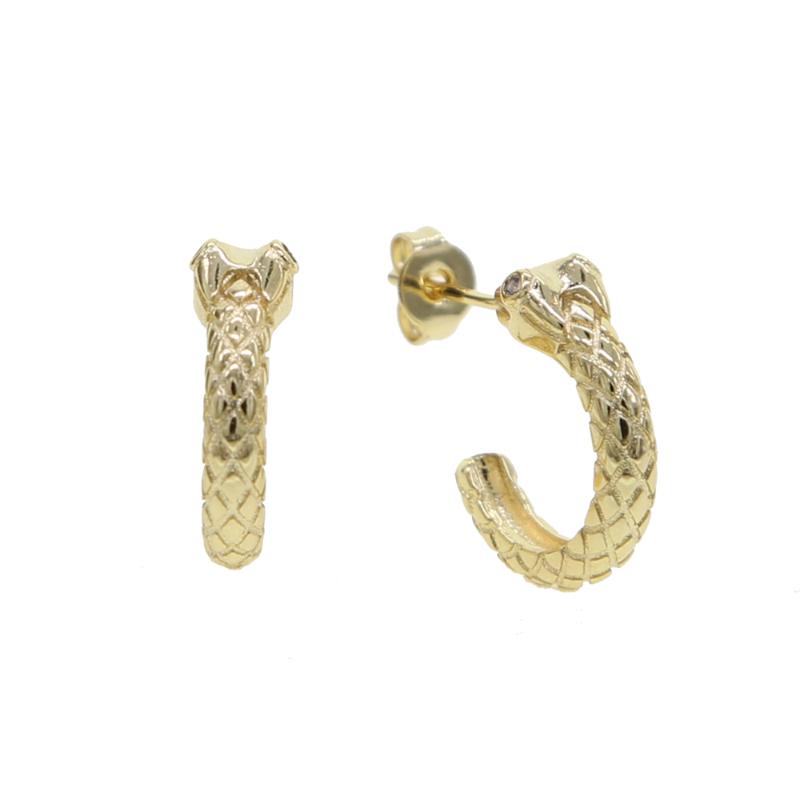 

high quality animal snake hoop earrings for women girls Gold filled Vintage classic fashion minimal cz simple earring jewelry