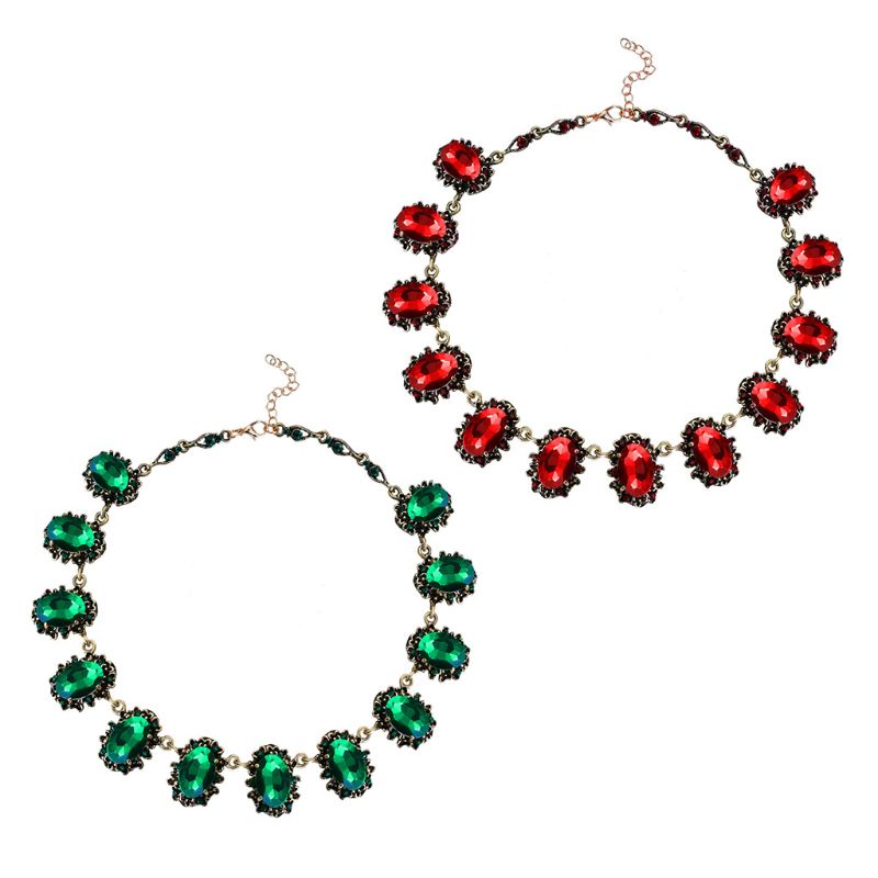 

Women Luxury Crystal Choker Necklace Chain Collar Charm Statement Fashion Jewelry Gifts