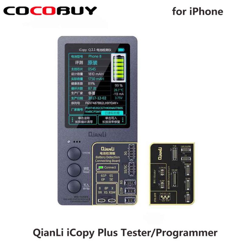 

Qianli iCopy Plus 2.1 LCD Screen Original Color Repair Programmer for XSMAX XS 8P 8 7P 7 Turetone Battery Recovery Tool
