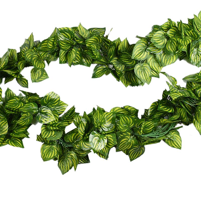 

2.1m Green Silk Artificial Hanging Ivy Leaf Garland Plants Vine Leaves Artificial Vine Garland For Home
