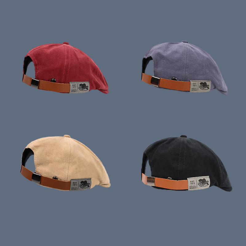 

2020 New Wearing Style Men Hats Berets British Western Style Ivy Cap Classic Woman Vintage Cotton And Linen Beret, Khaki