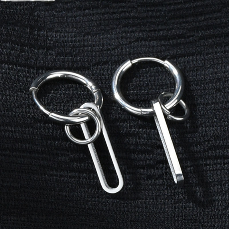 

Punk Geometric Round Hoop Earrings For Women Girl Harajuku Cool Trendy Metal Korean Earrings Gifts Hip Hop Statement Jewelry
