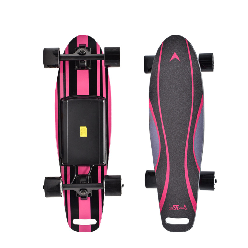 

Smart fashion electric scooter Four-wheel electric longboard Daughter girl and girlfriend gift Trendy vehicles, Single drive 2.2ah