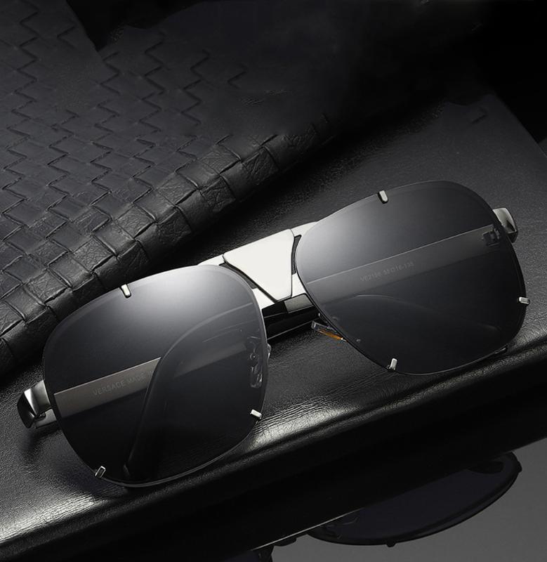 

Square Polarized Sunglasses Women Men Rimless Oversized High Quality Alloy Frame Anti UV Driving