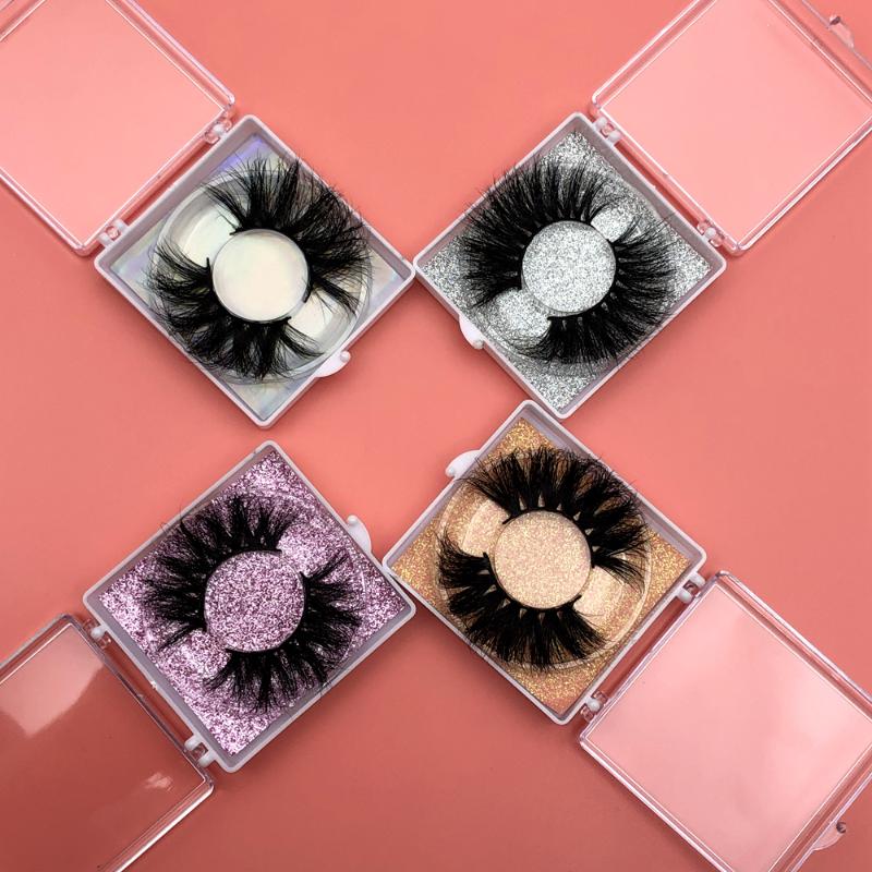 

Mikiwi 25mm lashes 30/50/100/200 Wholesale 3D Mink Lashes Square case Free custom Logo packaging Label Makeup Box Mink