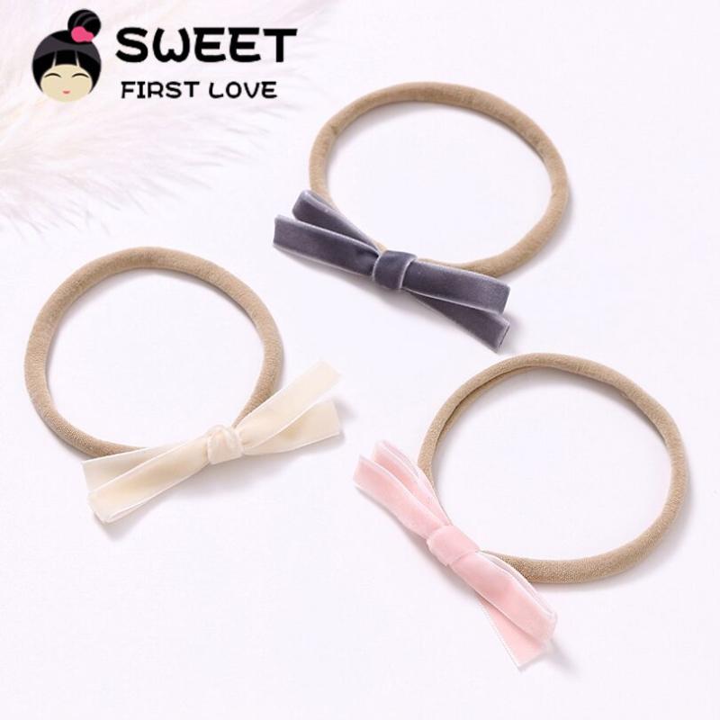 

New Fashion Velvet bow Headbands For Kids Girls Bow Elastic Hair Accessories Customized Handmade Beauty Hair Headbands Headwear, Nsfb-9503 -17a1lan