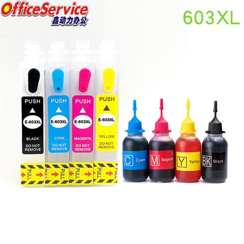 

603XL Refillable Ink Cartridge For XP-2100 XP-2105 XP-3100 XP-3105 XP-4100 XP-4105 WF-2810 WF-2830 WF-2835 WF-2850 printer
