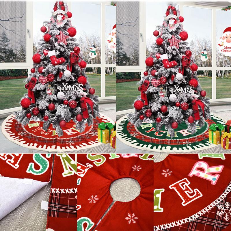 

1Pc 90cm Tree Skirt Durable Practical Creative Chic Tree Base Decoration Christmas Decoration For Ball Party Prom 2020