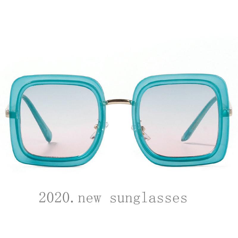 

2020 new Vintage Oversize Square Sunglasses Women Fashion Black Sun Glasses Female Big Frame Shades Men with box FML