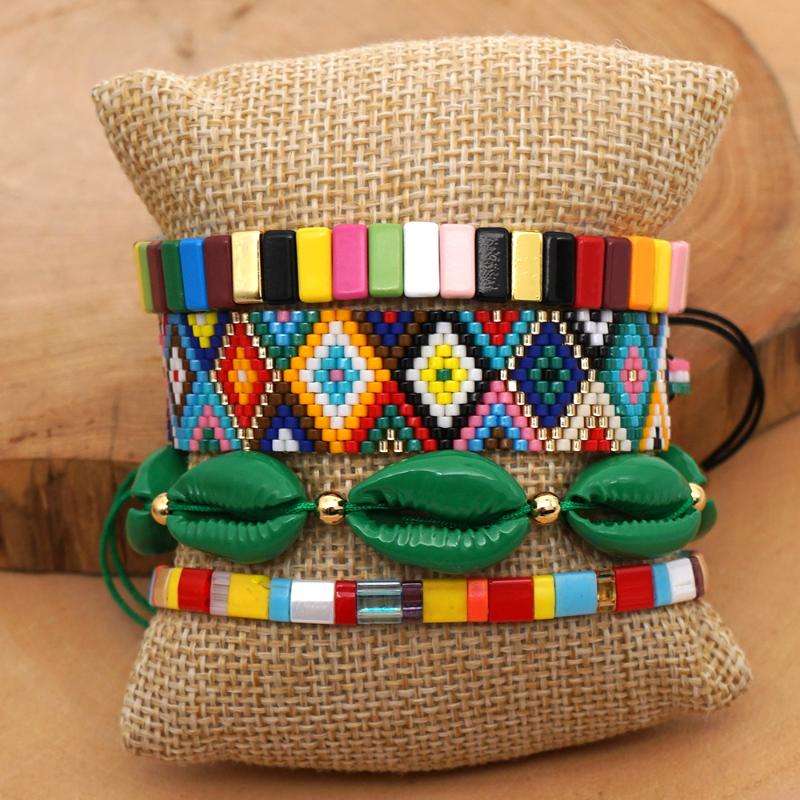 

Rttooas MIYUKI Evil Eye Bracelet Boho Enamel Tile Bracelets Women Pulseras Mujer Moda 2020 Bohemian Summer Jewelry Beads