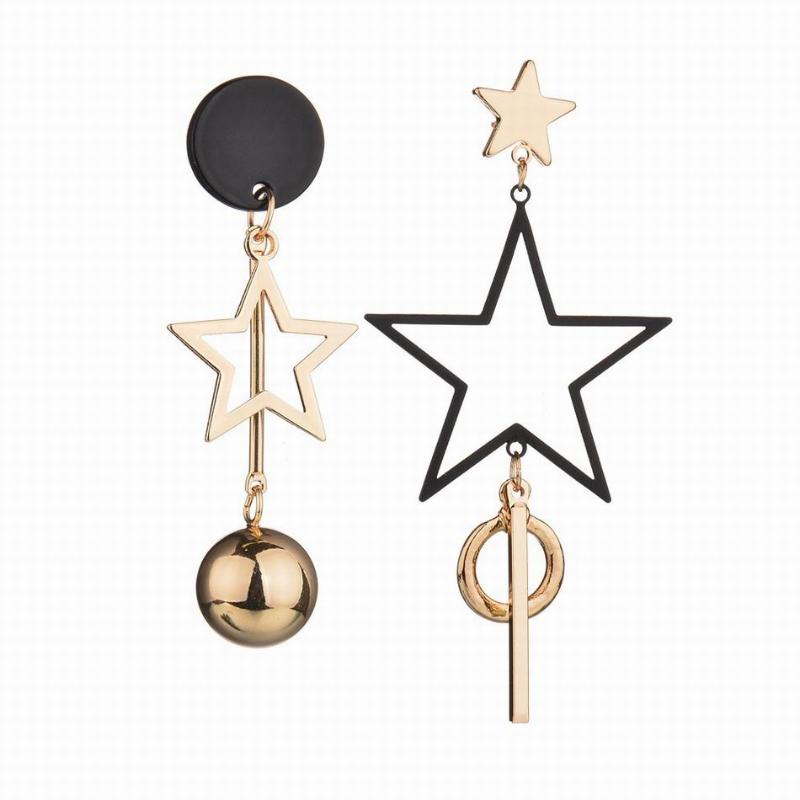 

Irregular Pentagonal Star Drop Earrings for Woman Fashion Long Round Ball Tassel Golden Earrings Female 2020 Fashion Jewelry