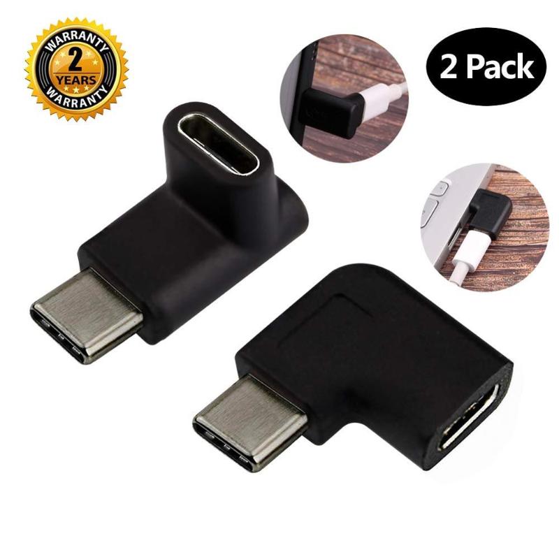 

USB C Male to Female Adapter, Type C 90 Degree Angled Right & Left and Up & Down Extension Connector (2PAC