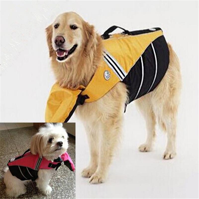 

Adjustable Dog Life Vest Pet Belt Safe Clothing Puppy Jacket Reflective Straps Swimming Clothes Swimwear For Big Large Dogs, Pink