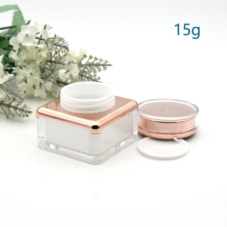 

5g 15g 30g Empty Cream Jar Plastic Acrylic Refillable Bottle Makeup Pot Travel Face Lotion Cosmetic Container 300pcs/Lot