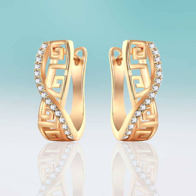 

Trendy Irregular Geometric Stud Earrings for Women Hollow Gold Silver Color Zircon Small Earring Charm Korean Fashion Jewelry