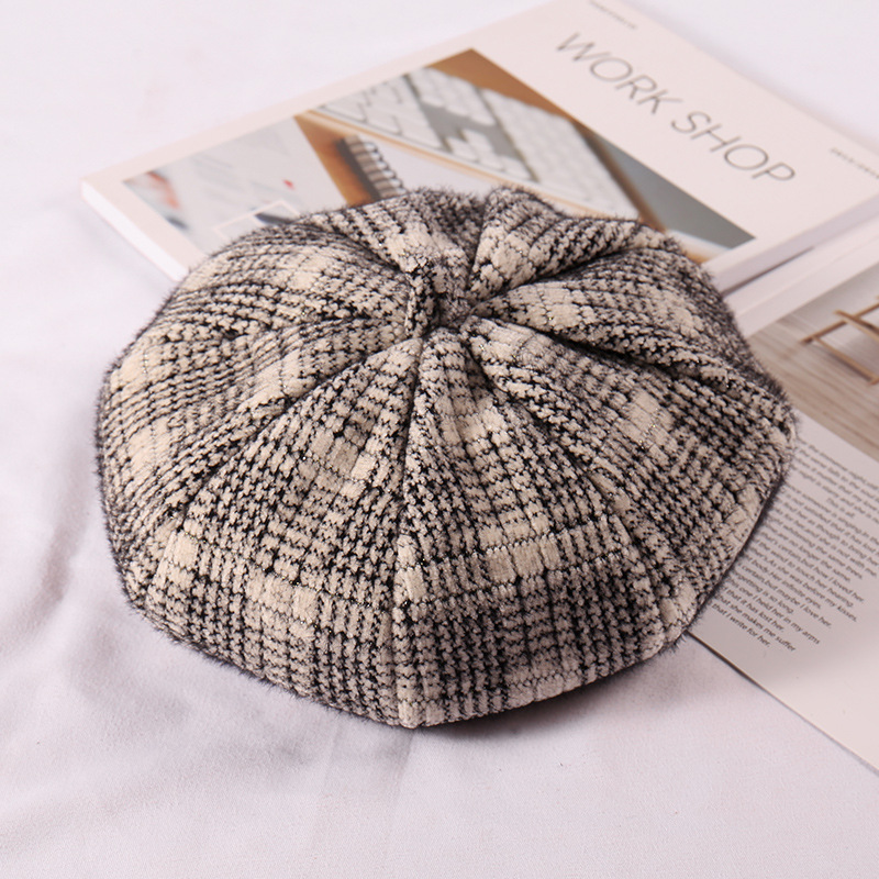 

Women Girl Beret French Artist Warm Wool Winter Beanie Hat Cap Vintage Plain Beret Hats Solid Color Elegant Lady Winter Caps, 17