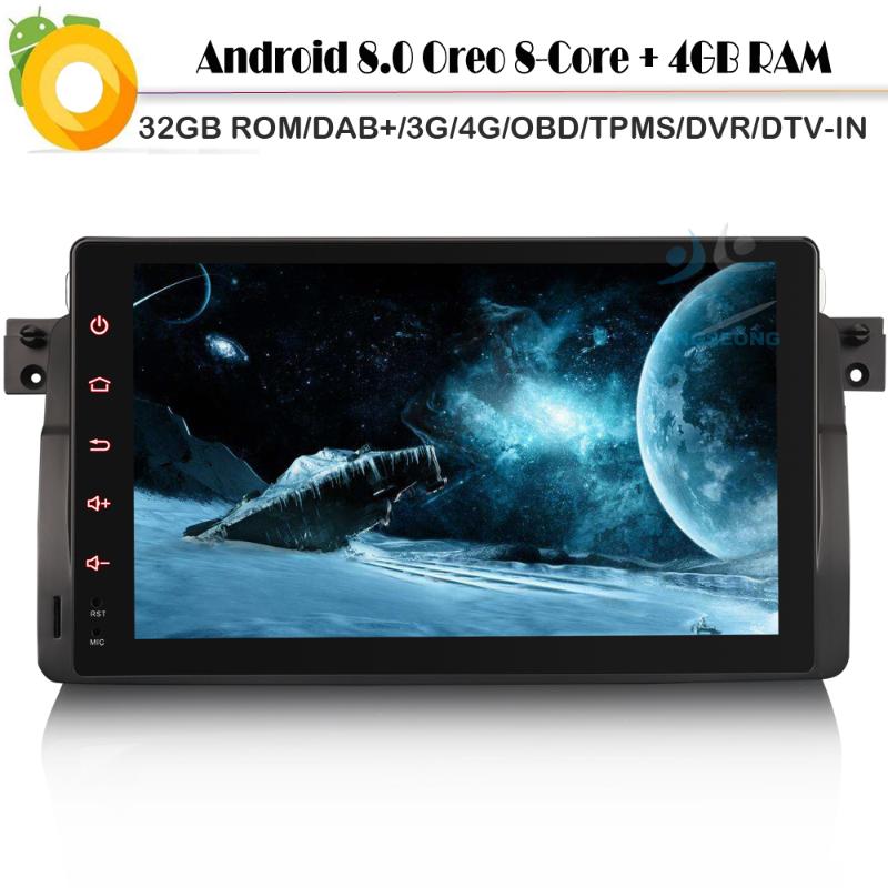 

9"Android 8.0 Car Sat Nav DAB+NAVI GPS TMPS 4G WiFi SD RDS BT USB OBD Car Radio player for M3 E46 3er 320 MG ZT Rover 75