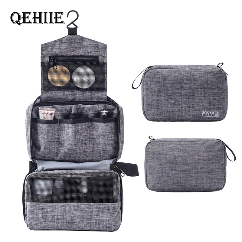 

Big Capacity Travel Toiletry Cosmetic BagWaterproof hanging toiletry bag male and female tour organizer beautician bag, Black