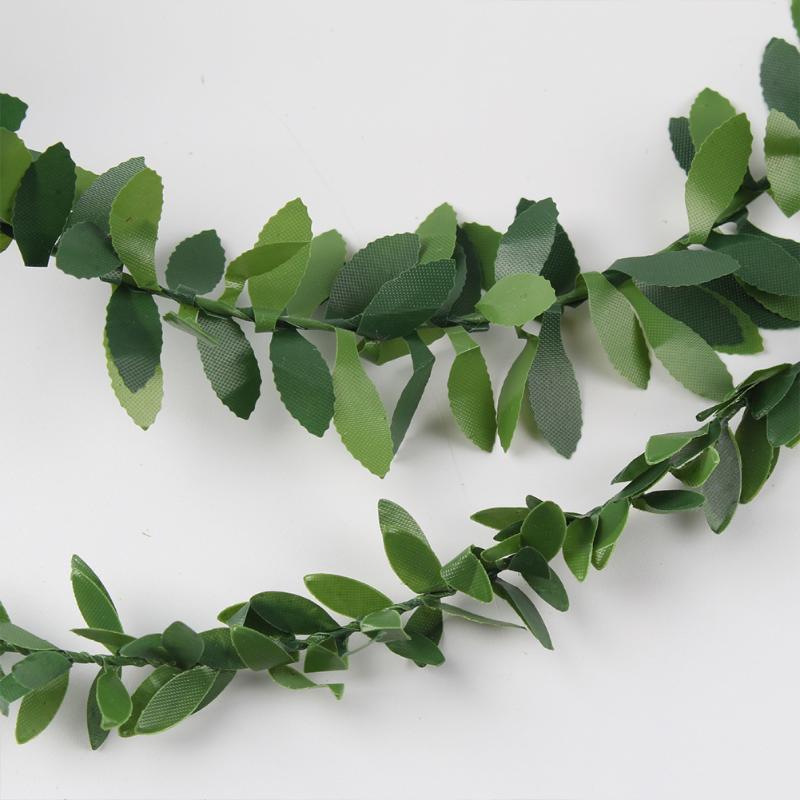 

7.5m Foliage Craft Ceremony Party Home Green Leaves Rattan DIY Garland Simulated Ivy Decoration Artificial Vine Cane Wedding, As pic