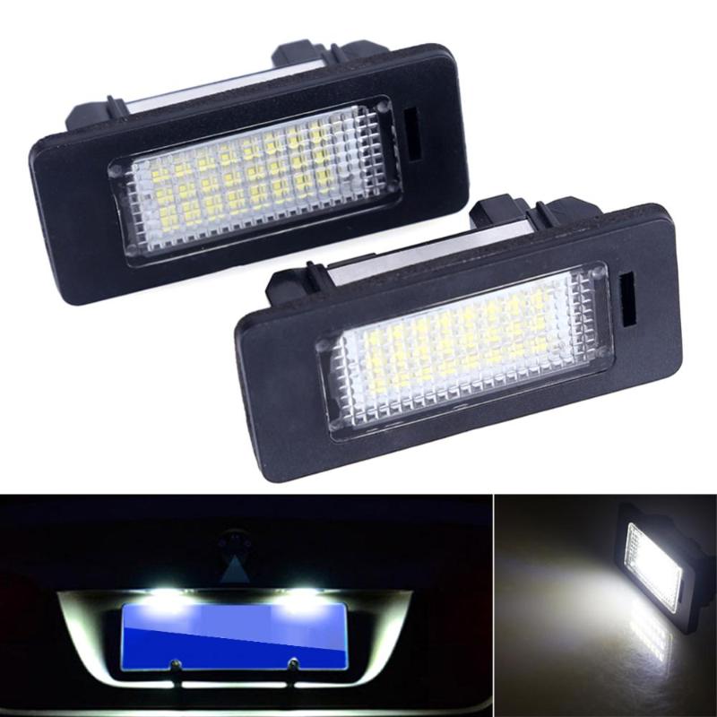 

2Pcs Error Free LED Car License Plate Light Car Styling Fit For E39 E60 E70 E71 x5 X6 E60 M5 E90 E92 E93 M3 Accessories