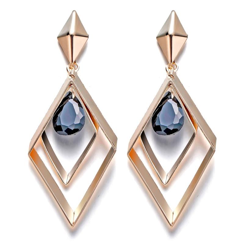 

Fashion Geometric Earrings For Women 2020 New Double Rhombus Drop Earring Party Jewelry Korea Pendientes Mujer Brincos