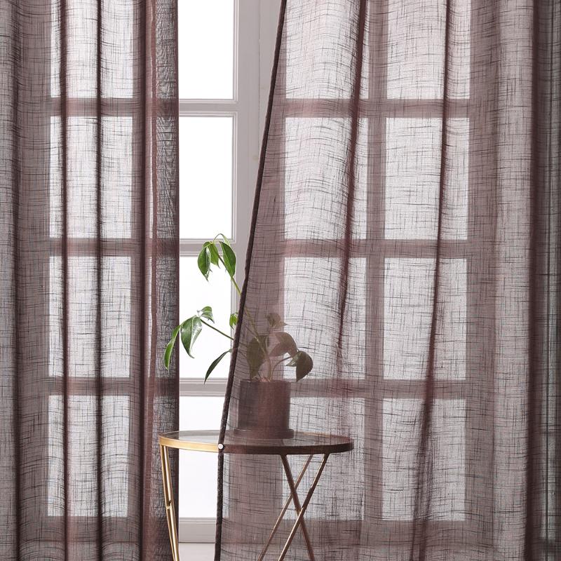 

Vintage Window Sheer Tulle Curtain Luxury Coffee Curtains for Living Room Kitchen Curtains Decoracion hogar moderno, White