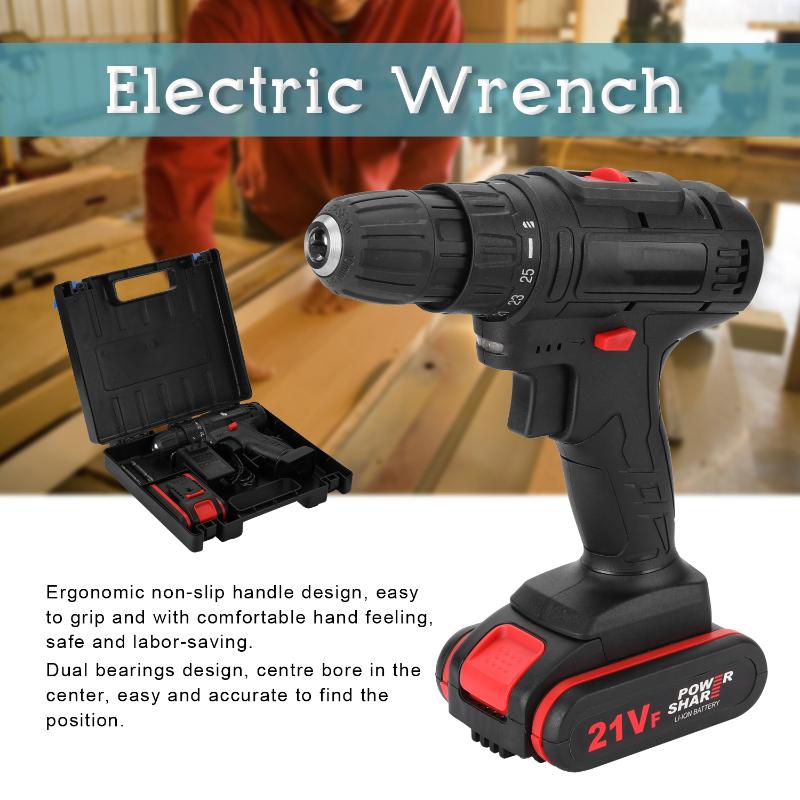 

21VF Electric Screwdriver Household Multifuctional Electric Drill Mini Screwdriver Rotation Ways Speeds Torques Adjustable Drill