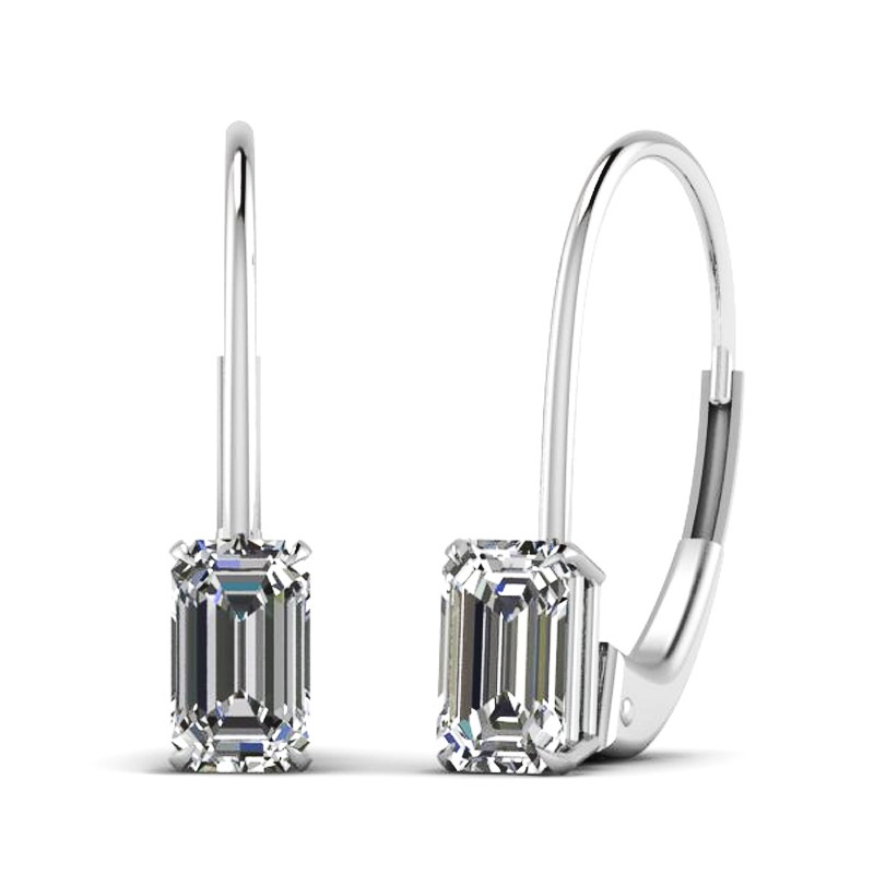 

Dangle & Chandelier Huitan Arrival Mosaic Square CZ Silver Color Women Earring Minimalist Gift For Girl Wholesale Ear Loop Stylish Jewelry