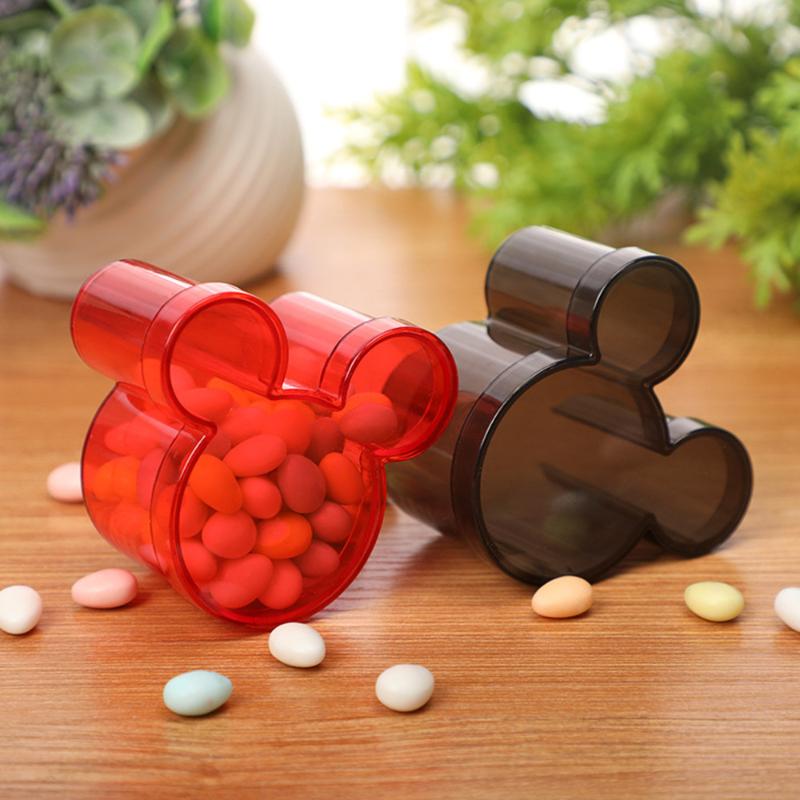 

Multicolor Mouse Shape Candy Box Mini Plastic Box Christmas Wedding Creative Birthday Party Decoration Supplies Gift for Kids