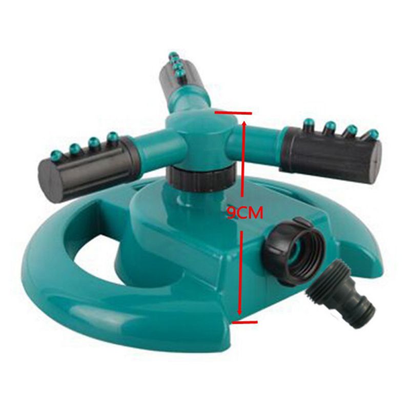 

Garden Lawn Sprinkler 360 Degress Bridge Crescent Base Sprinkler Rotating Connected To 4 In Charge Used In Watering, As shown