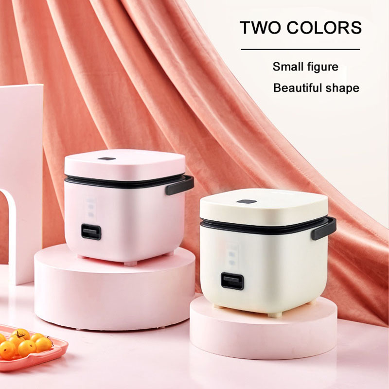 

220V Electric Rice Cooker Steamer Cooking Pot Mini Portable Heating Lunch Box Noodles Hot Pot Non-stick Cooker 1.2L