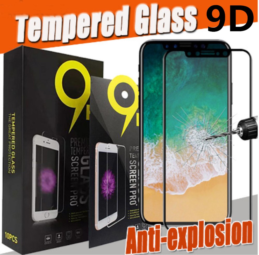 

9D Full Cover Glue Tempered Glass Phone Screen Protector For iPhone 12 PRO MAX 11 XR X XS 8 7 6 with package