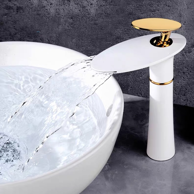 

WZLY Basin Faucets Brass White/Chrome Single Handle Flying Saucer Bathroom Basin Faucet Sink Mixer Taps Torneira Free Shipping