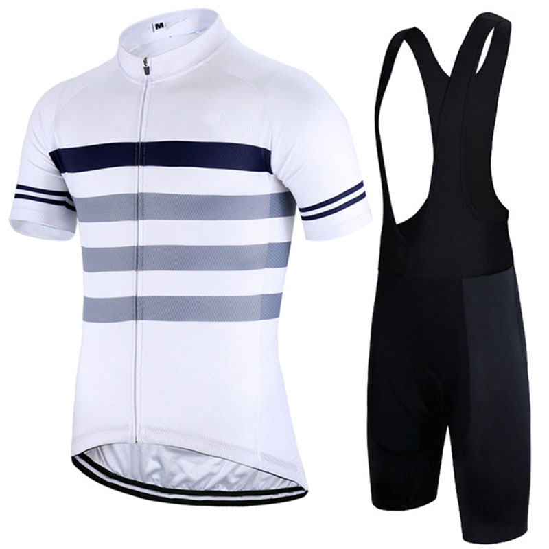 

Fashion Strip Cycling Jerset Set Short Bib Jersey Road Bike Wear Men's Coolmax Gel Padded Cycling Shorts Bib Set Bicycle Wear, Bib shorts set4