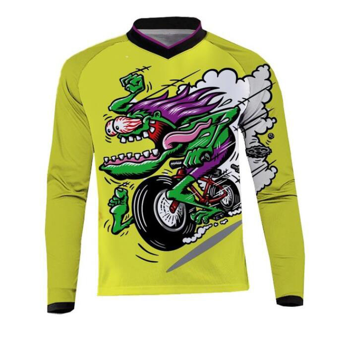 

hot sale T off-road motorcycle speed surrender T-shirt bicycle mountain bike jersey outdoor racing polyester quick-drying suit