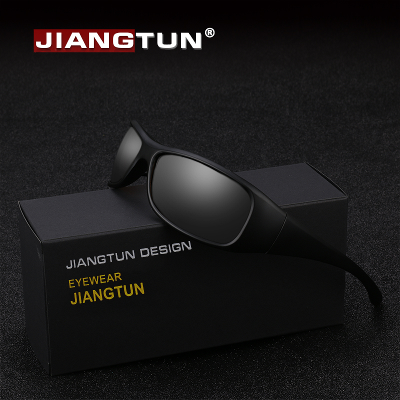 

JIANGTUN Polarized Sunglasses Men Brand Designer Hipster Gafas De Sol Polarizadas Black Frame Brand Designer Zonnebril