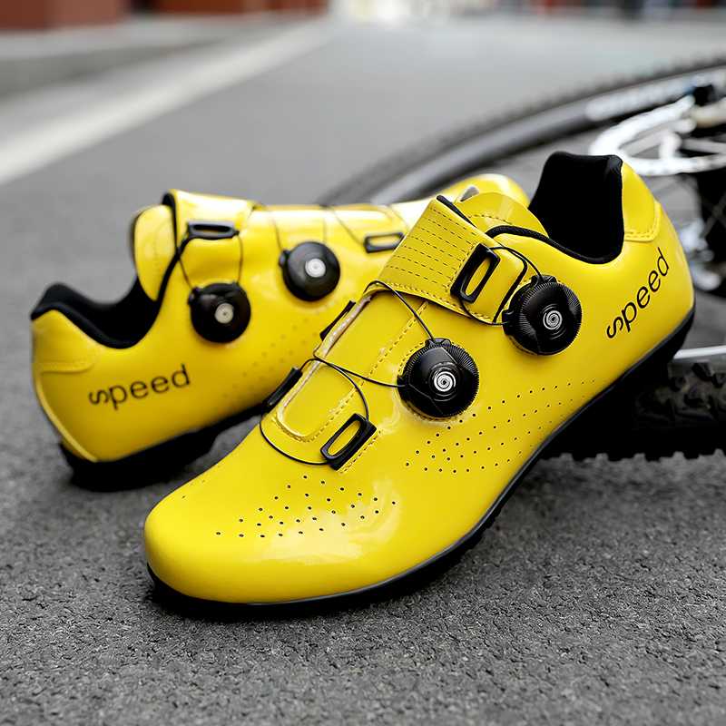 

Road cycling shoes colorful reflective color changing Professional Mountain Bike Breathable Bicycle Racing Self-Locking Shoes, 2002 yellow