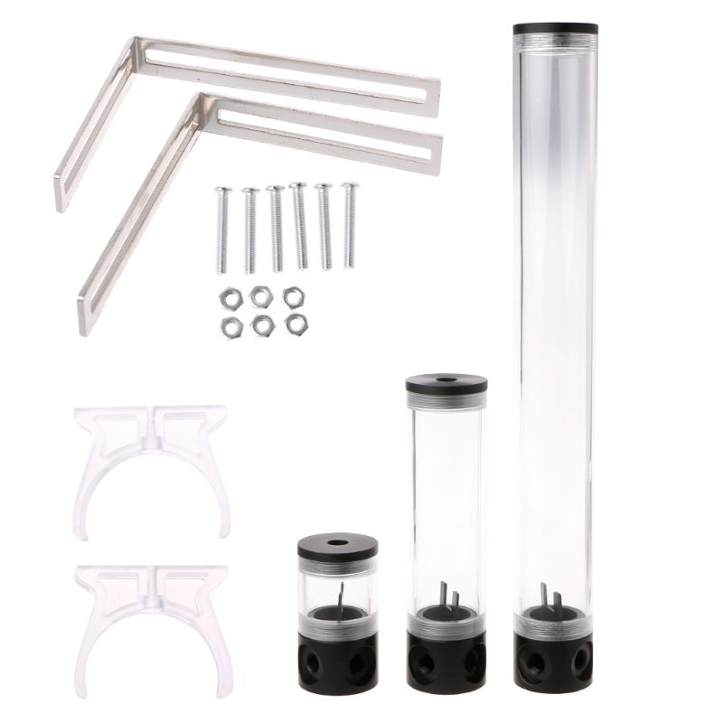 

50mm Diameter G1/4" Cylinder Reservoir Tank 9/19/40cm For Computer Water Cooling