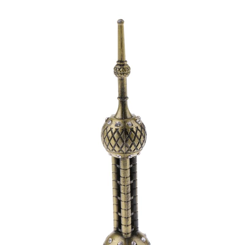 

Souvenir Building Metal Shanghai Oriental Pearl TV Tower Model Home Office Tabletop Decoration Gift - 13cm