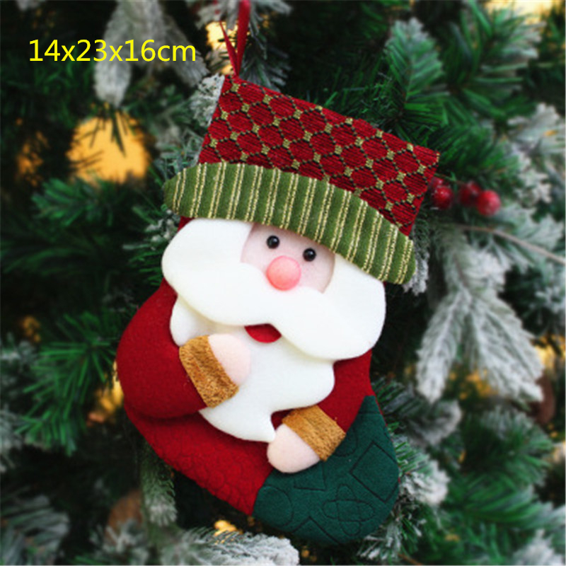 

Decoration Family Christmas Decorations Old Man Snowman Christmas Socks Ornament Gift Bags & Holders Non-woven Fabrics