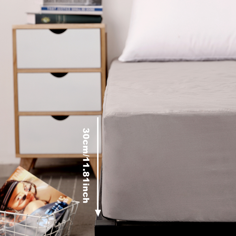 

Gray Waterproof Mattress Protector Baby Fitted Sheet bed sheet with Elastic band