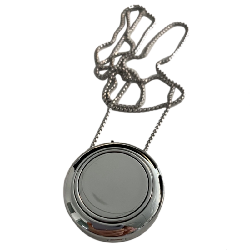 

Hot TOD-Wearable Air Purifier USB Portable Personal Necklace Negative Ion Air Purifier Freshener Silver