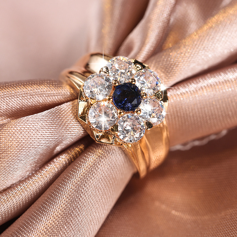 

2020 New Korean Fashion AAAAACZ Flower Women's Wedding Engagement Ring Valentine's Day Jewelry Gift Ring