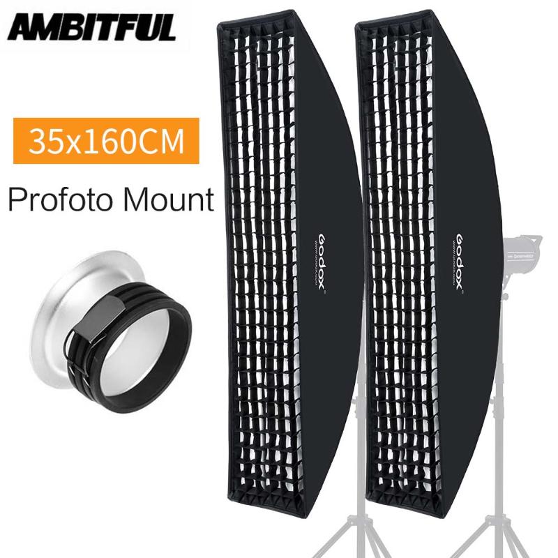 

2PCS Godox 35x160cm 14"x63" Strip Beehive Honeycomb Grid Softbox + Profoto Mount for Profoto Studio Flash