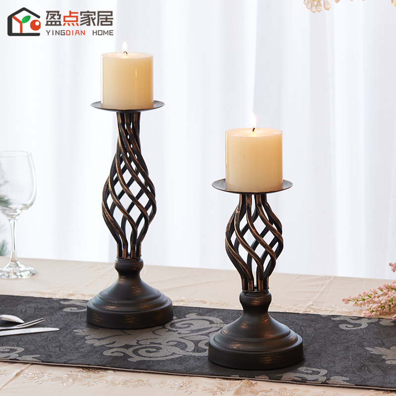 

Vintage Candle Holders Wedding Centerpiece Stand Column Metal Tealight Candle Holder Lantern Portacandele Home Decor AD50CH