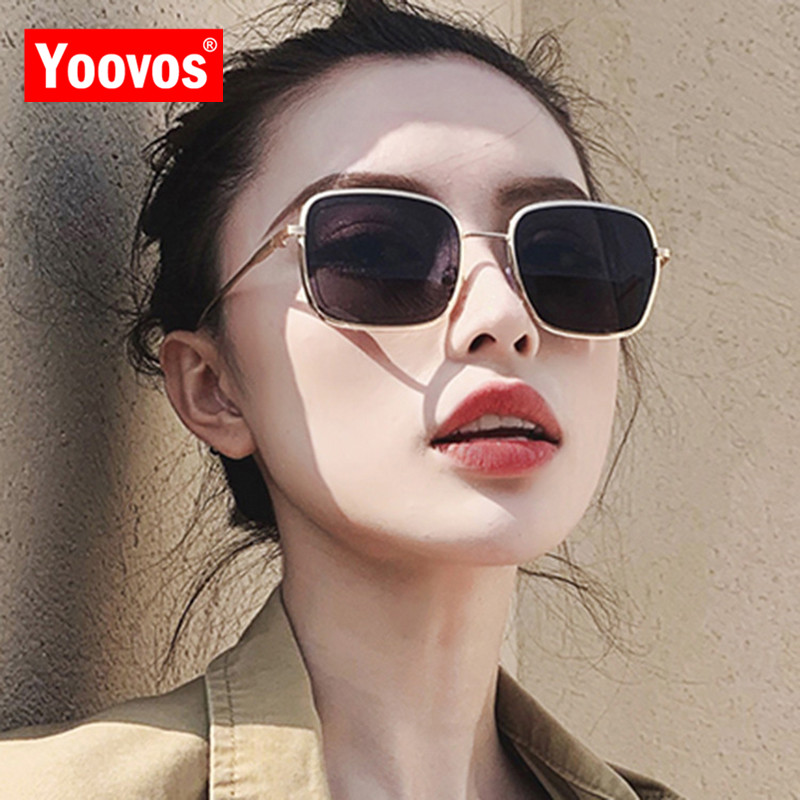 

Yoovos New Fashion Women Sunglasses 2020 New Metal Square Sunglasses Women Ocean Lens Retro Brand designer Gafas De Sol De Mujer